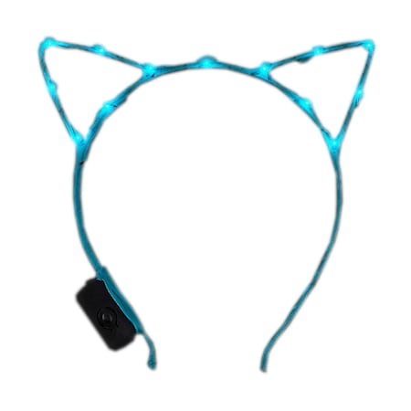Endless Games LED Kitty Cat Ear Headband, Aqua EN2796777